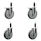 Service Caster 6'' Gray Poly Swivel 1'' Expanding Stem Caster Set 2 Total Lock Brakes, 4PK SCC-EXTTL20S614-PPUB-2-S-2-1 - alternate 1